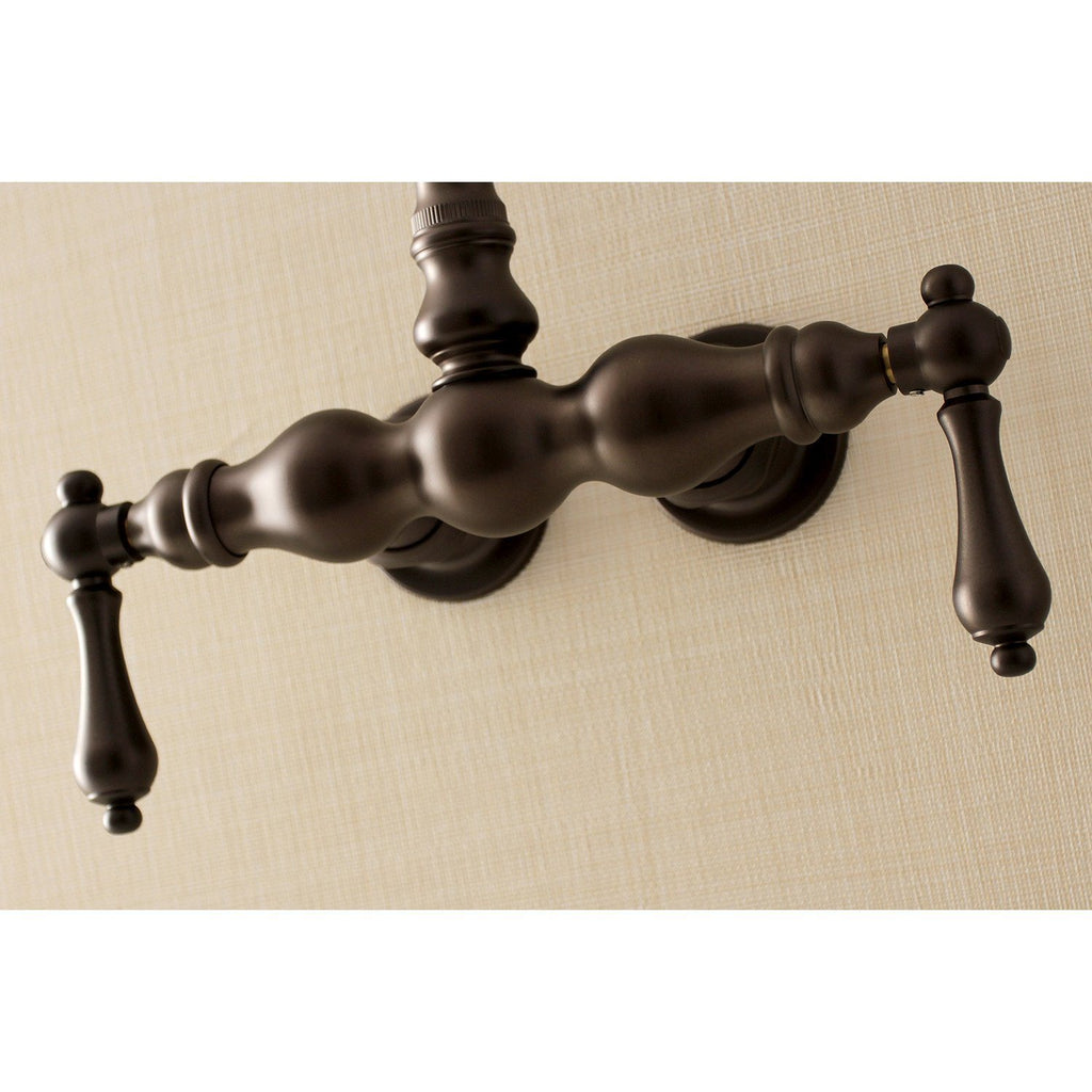 Aqua Vintage Two-Handle 2-Hole Tub Wall Mount Clawfoot Tub Faucet