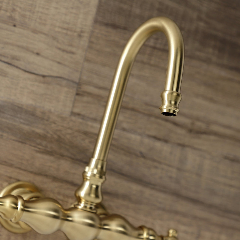 Aqua Vintage Two-Handle 2-Hole Tub Wall Mount Clawfoot Tub Faucet