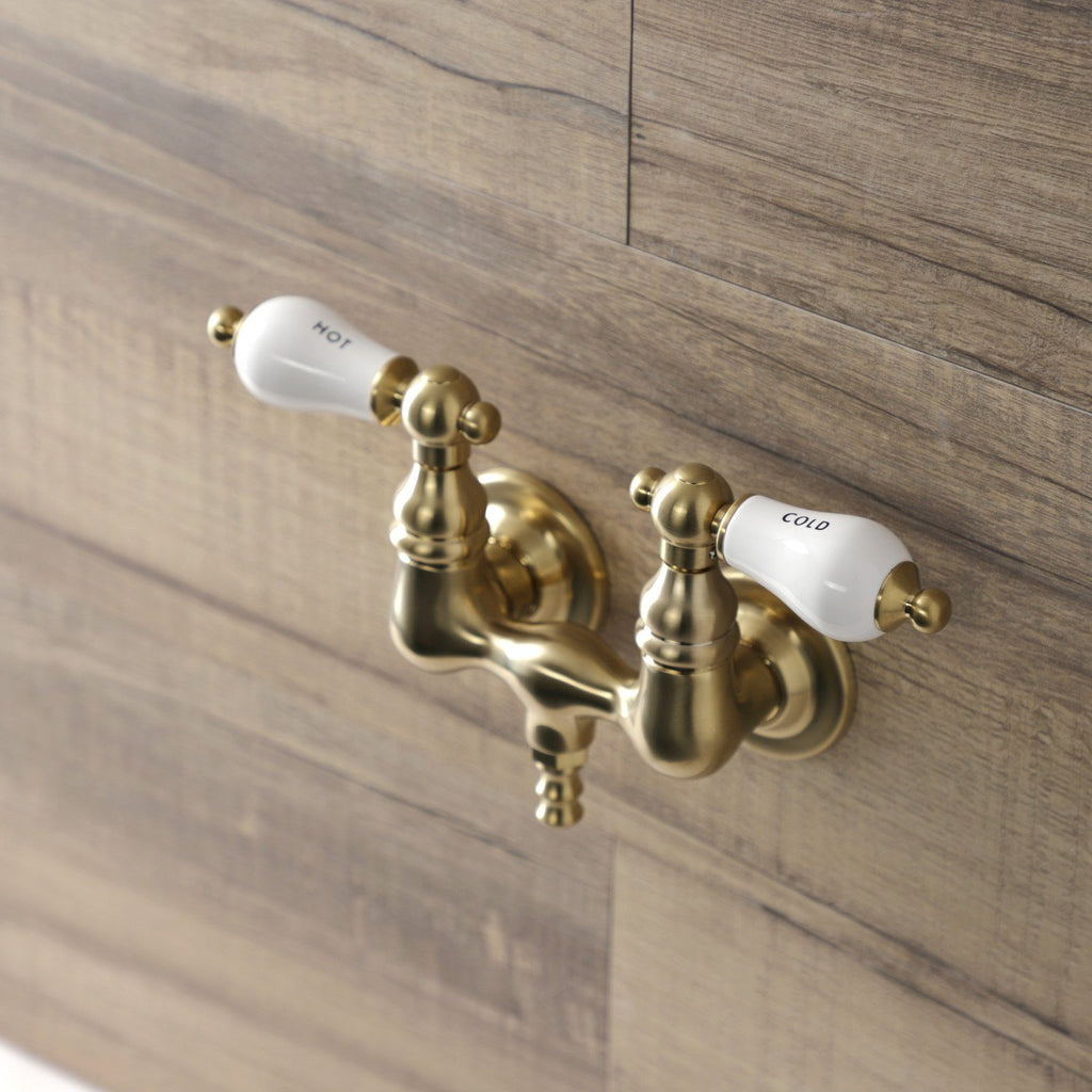 Aqua Vintage Two-Handle 2-Hole Tub Wall Mount Clawfoot Tub Faucet