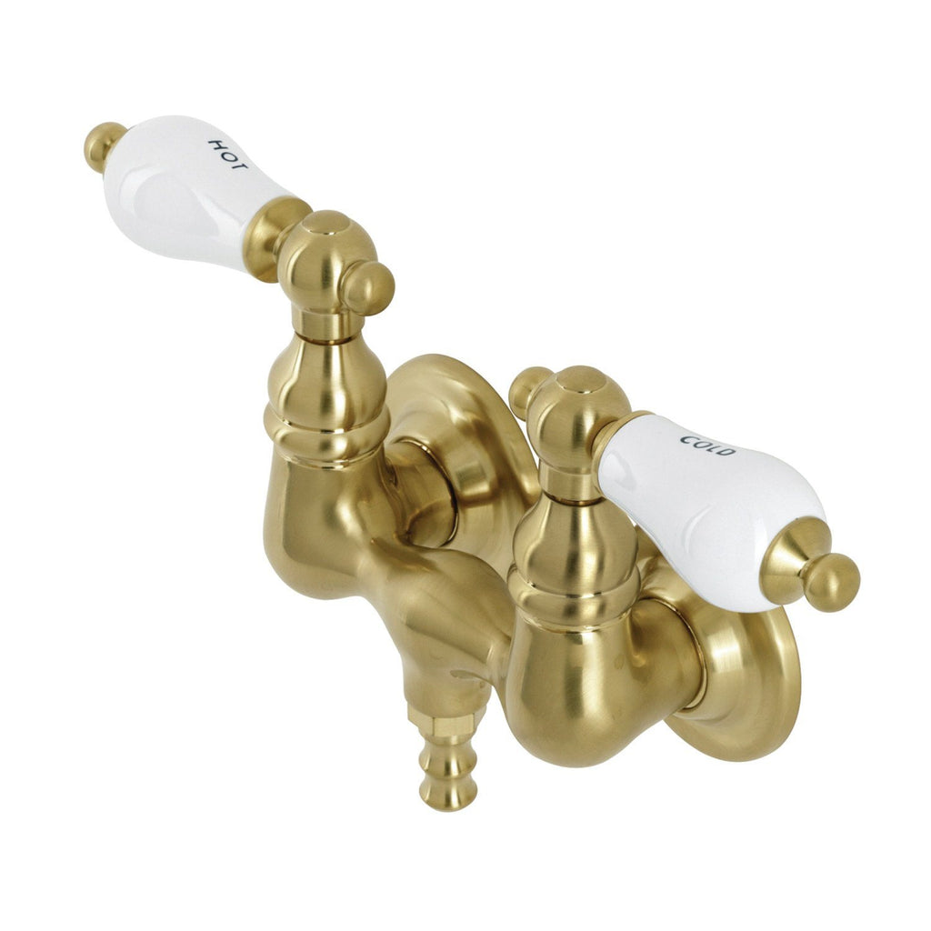 Aqua Vintage Two-Handle 2-Hole Tub Wall Mount Clawfoot Tub Faucet