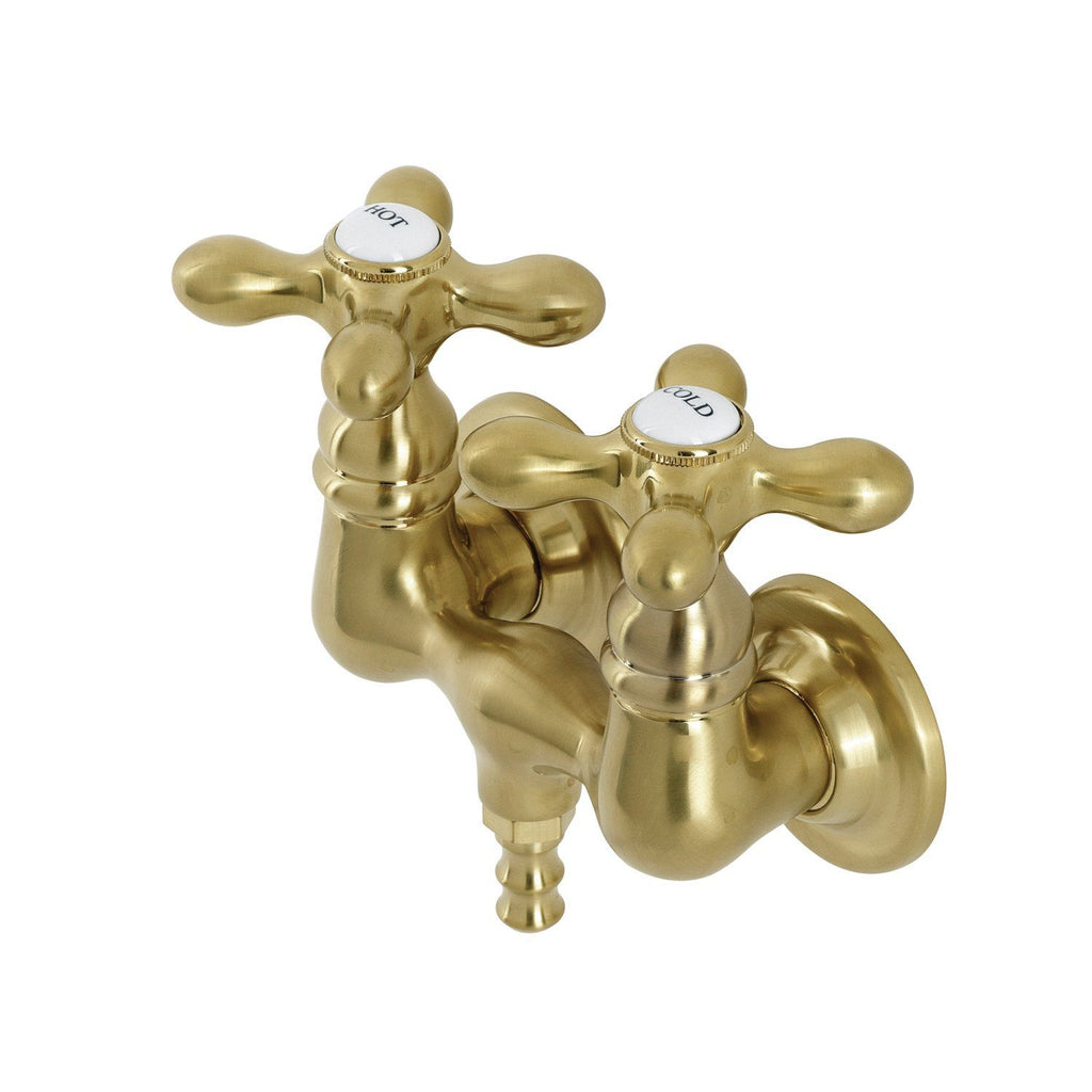 Aqua Vintage Two-Handle 2-Hole Tub Wall Mount Clawfoot Tub Faucet