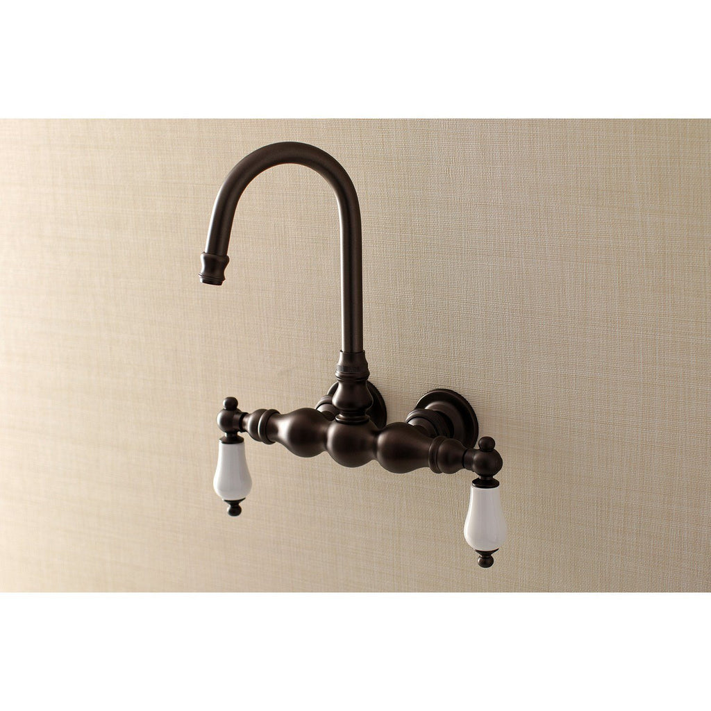Aqua Vintage Two-Handle 2-Hole Tub Wall Mount Clawfoot Tub Faucet