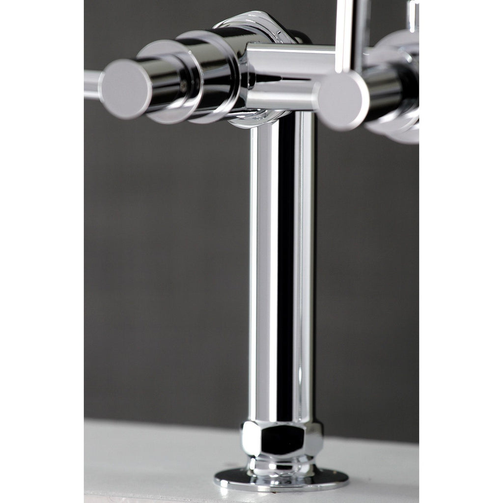 Concord Three-Handle 2-Hole Deck-Mount Clawfoot Tub Faucet with Hand Shower