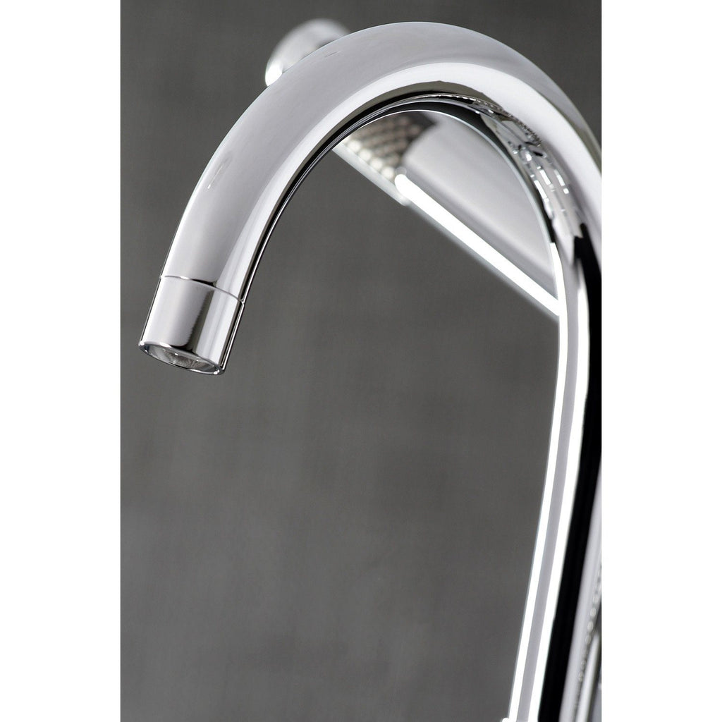Concord Three-Handle 2-Hole Deck-Mount Clawfoot Tub Faucet with Hand Shower