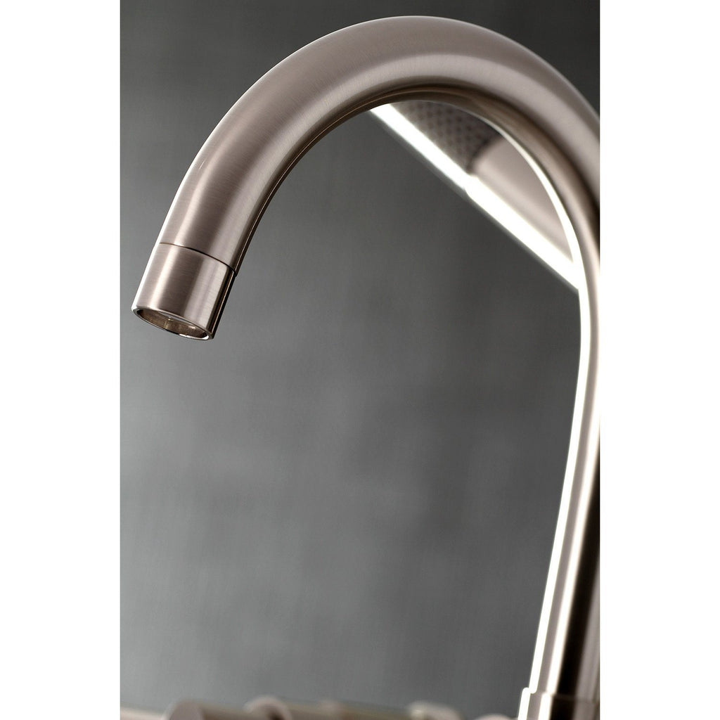 Concord Three-Handle 2-Hole Deck-Mount Clawfoot Tub Faucet with Hand Shower
