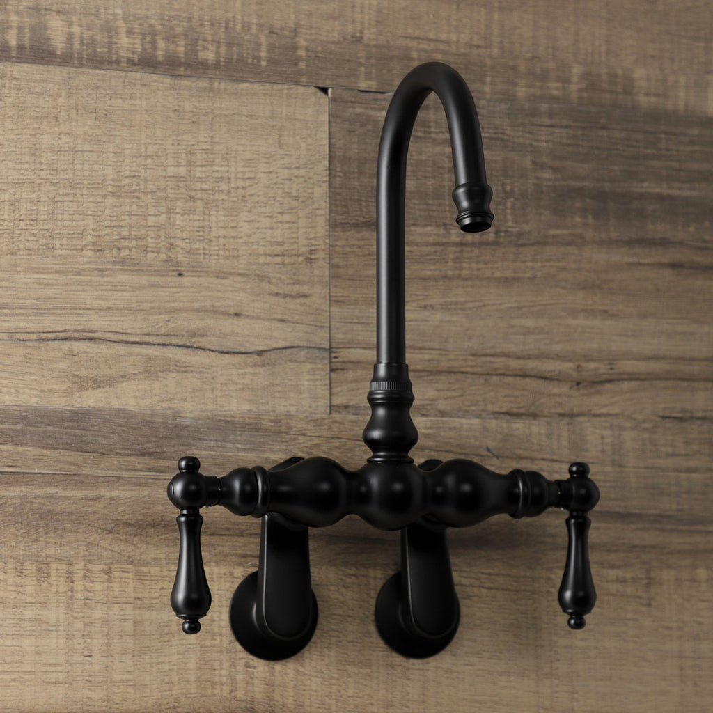 Aqua Vintage Two-Handle 2-Hole Tub Wall Mount Clawfoot Tub Faucet