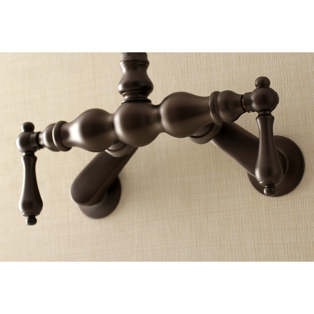 Aqua Vintage Two-Handle 2-Hole Tub Wall Mount Clawfoot Tub Faucet