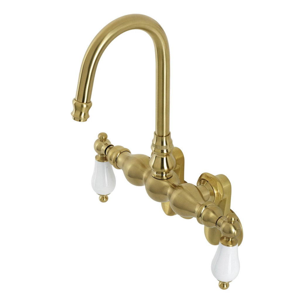 Aqua Vintage Two-Handle 2-Hole Tub Wall Mount Clawfoot Tub Faucet