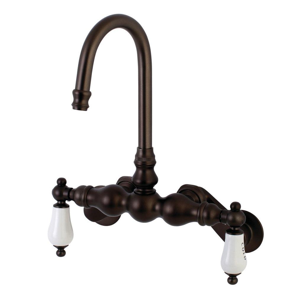 Aqua Vintage Two-Handle 2-Hole Tub Wall Mount Clawfoot Tub Faucet