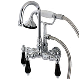 Duchess Three-Handle 2-Hole Tub Wall Mount Clawfoot Tub Faucet with Hand Shower