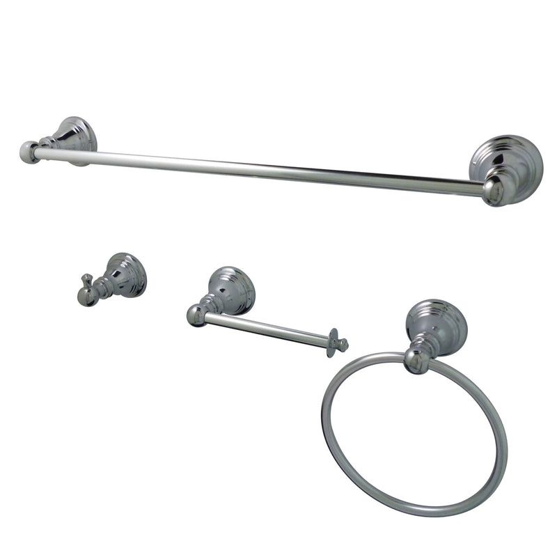 American Classic 4-Piece 18-Inch Towel Bar Bathroom Accessory Set