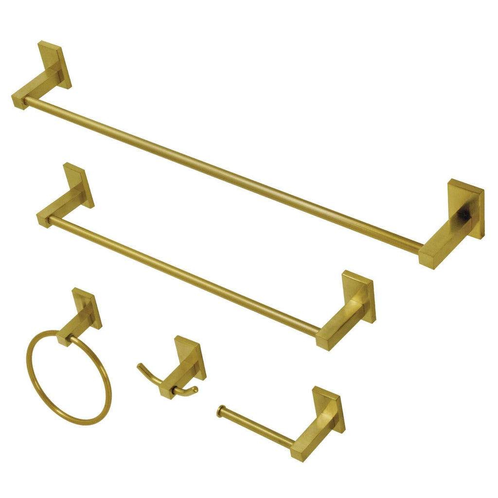 Continental 5-Piece 18-Inch and 24-Inch Towel Bars Bathroom Accessory Set