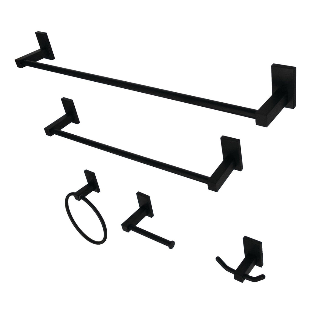 Continental 5-Piece 18-Inch and 24-Inch Towel Bars Bathroom Accessory Set