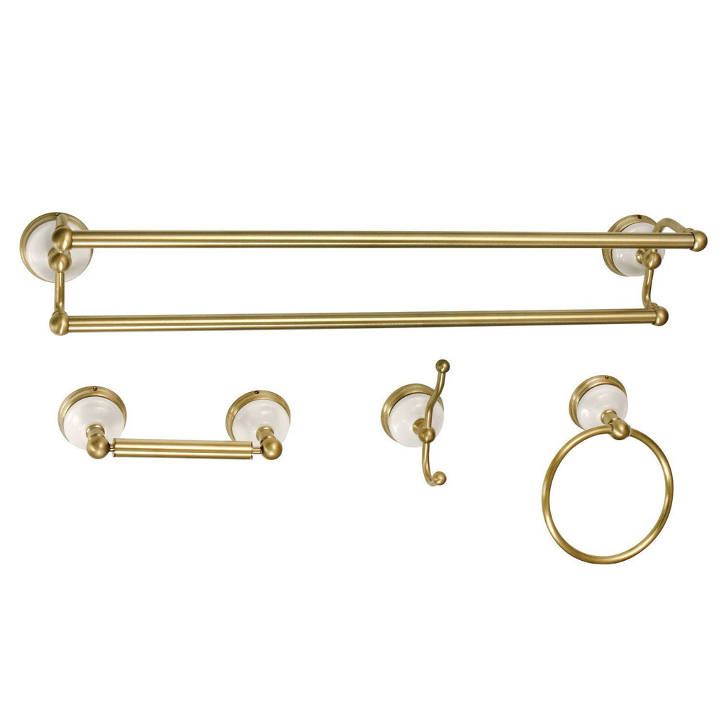 Victorian 4-Piece 24-Inch Dual Towel Bar Bathroom Accessory Set