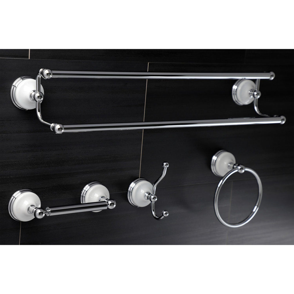 Victorian 4-Piece 24-Inch Dual Towel Bar Bathroom Accessory Set