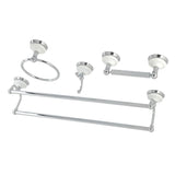 Victorian 4-Piece 24-Inch Dual Towel Bar Bathroom Accessory Set