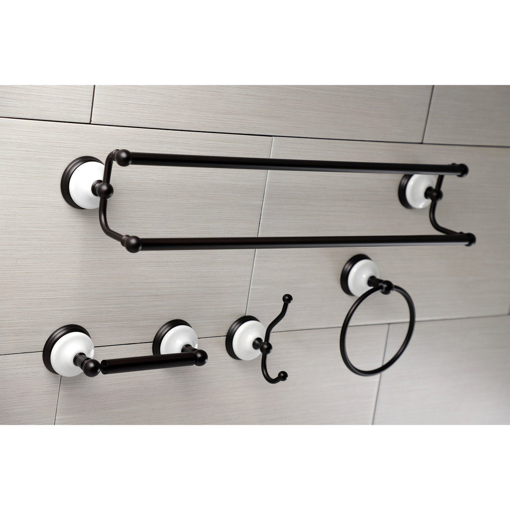 Victorian 4-Piece 24-Inch Dual Towel Bar Bathroom Accessory Set