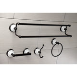 Victorian 4-Piece 24-Inch Dual Towel Bar Bathroom Accessory Set