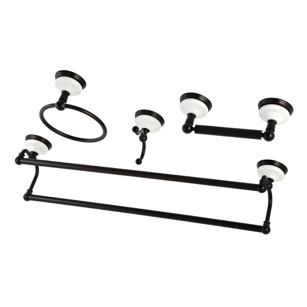 Victorian 4-Piece 24-Inch Dual Towel Bar Bathroom Accessory Set