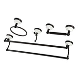 Victorian 4-Piece 24-Inch Dual Towel Bar Bathroom Accessory Set