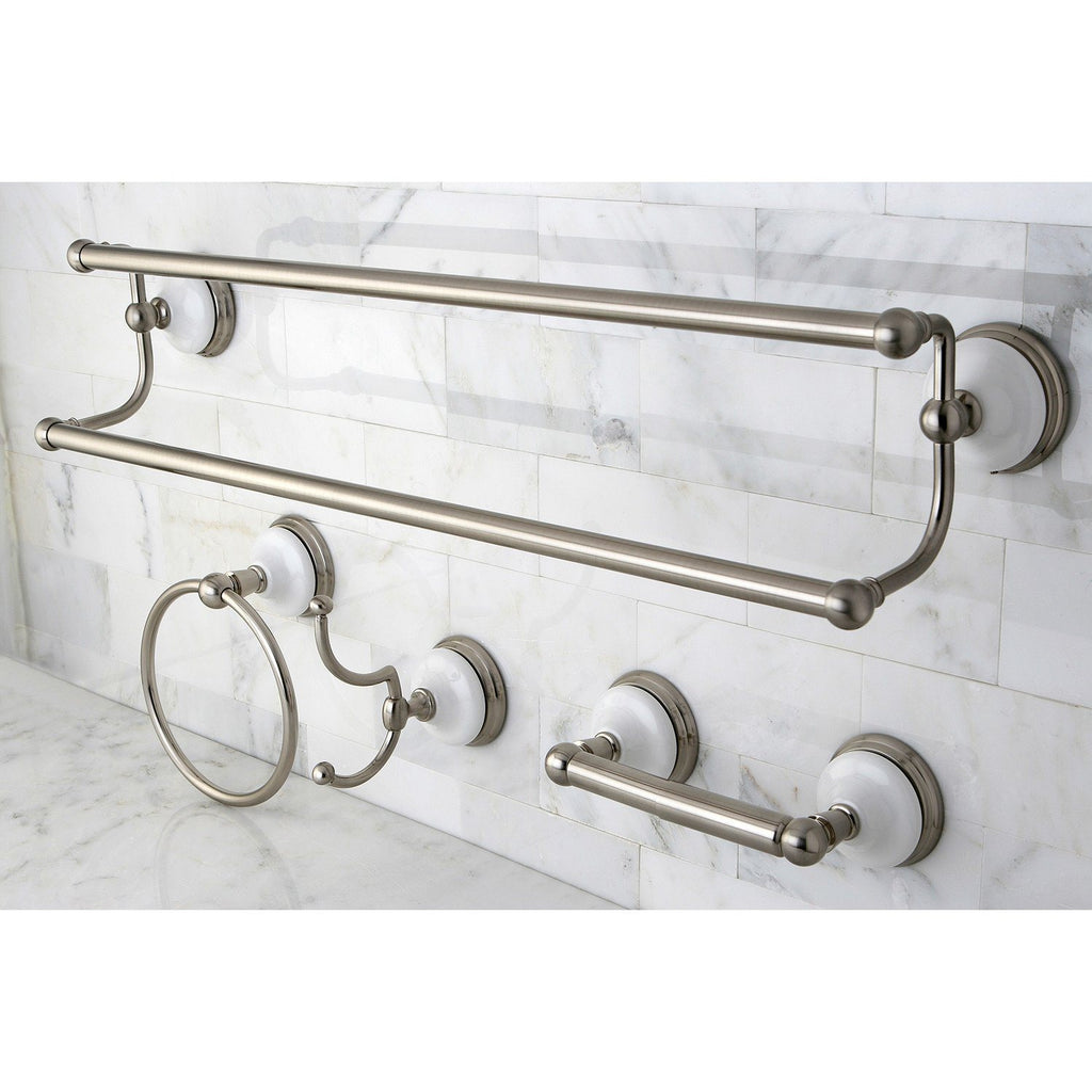 Victorian 4-Piece 24-Inch Dual Towel Bar Bathroom Accessory Set