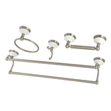 Victorian 4-Piece 24-Inch Dual Towel Bar Bathroom Accessory Set