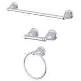 Heritage 3-Piece 24-Inch Towel Bar Bathroom Accessory Set