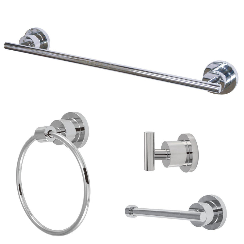 Concord 4-Piece 24-Inch Towel Bar Bathroom Accessory Set