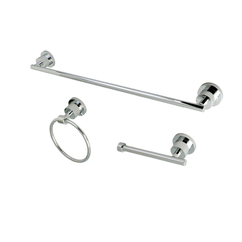 Concord 3-Piece 24-Inch Towel Bar Bathroom Accessory Set