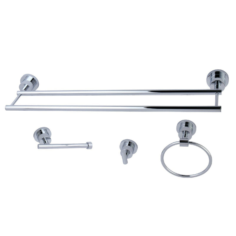 Concord 4-Piece 24-Inch Dual Towel Bar Bathroom Accessory Set