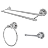 Concord 3-Piece 24-Inch Dual Towel Bar Bathroom Accessory Set