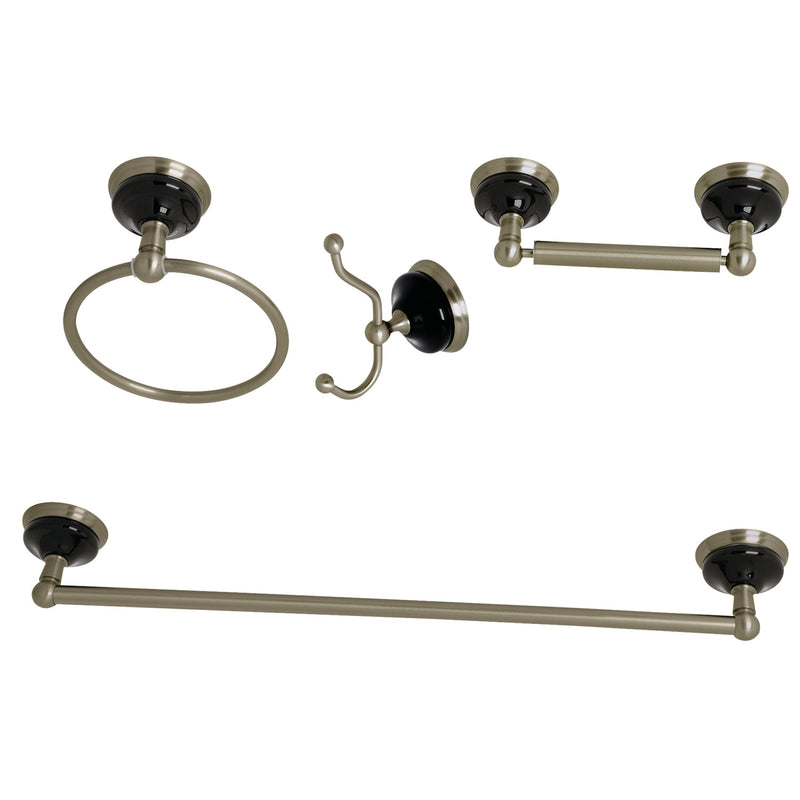 Water Onyx 4-Piece 18-Inch Towel Bar Bathroom Accessory Set