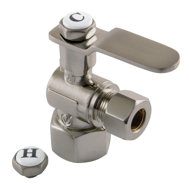 Whitaker 1/2-Inch FIP x 3/8-Inch O.D. Comp Quarter-Turn Angle Shut-Off Valve