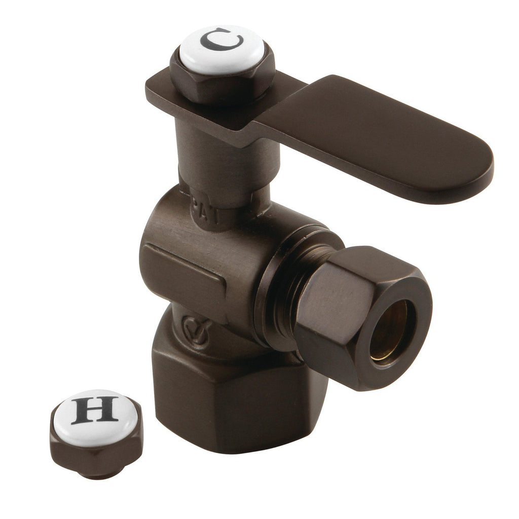 Whitaker 1/2-Inch FIP x 3/8-Inch O.D. Comp Quarter-Turn Angle Shut-Off Valve
