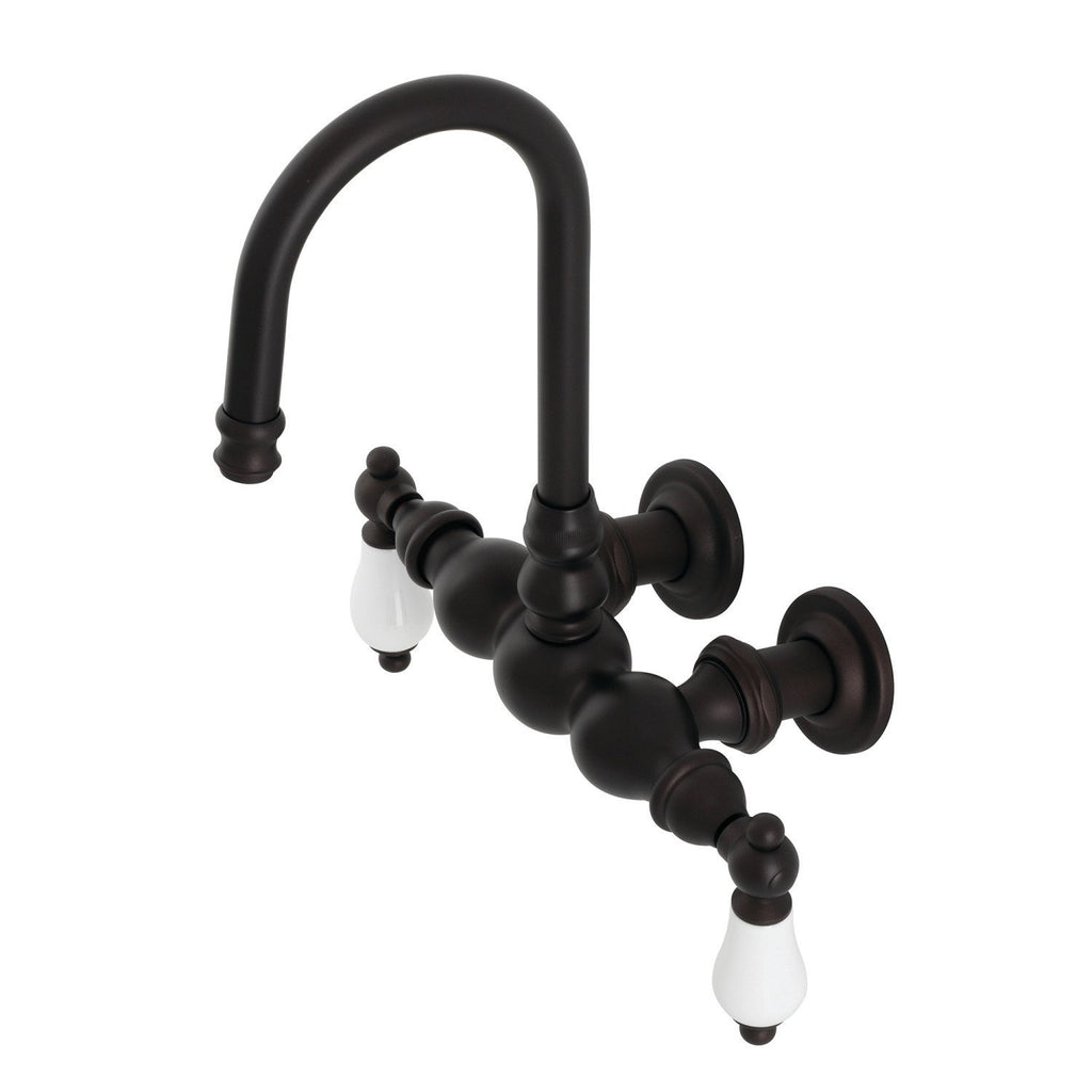Vintage Two-Handle 2-Hole Tub Wall Mount Clawfoot Tub Faucet