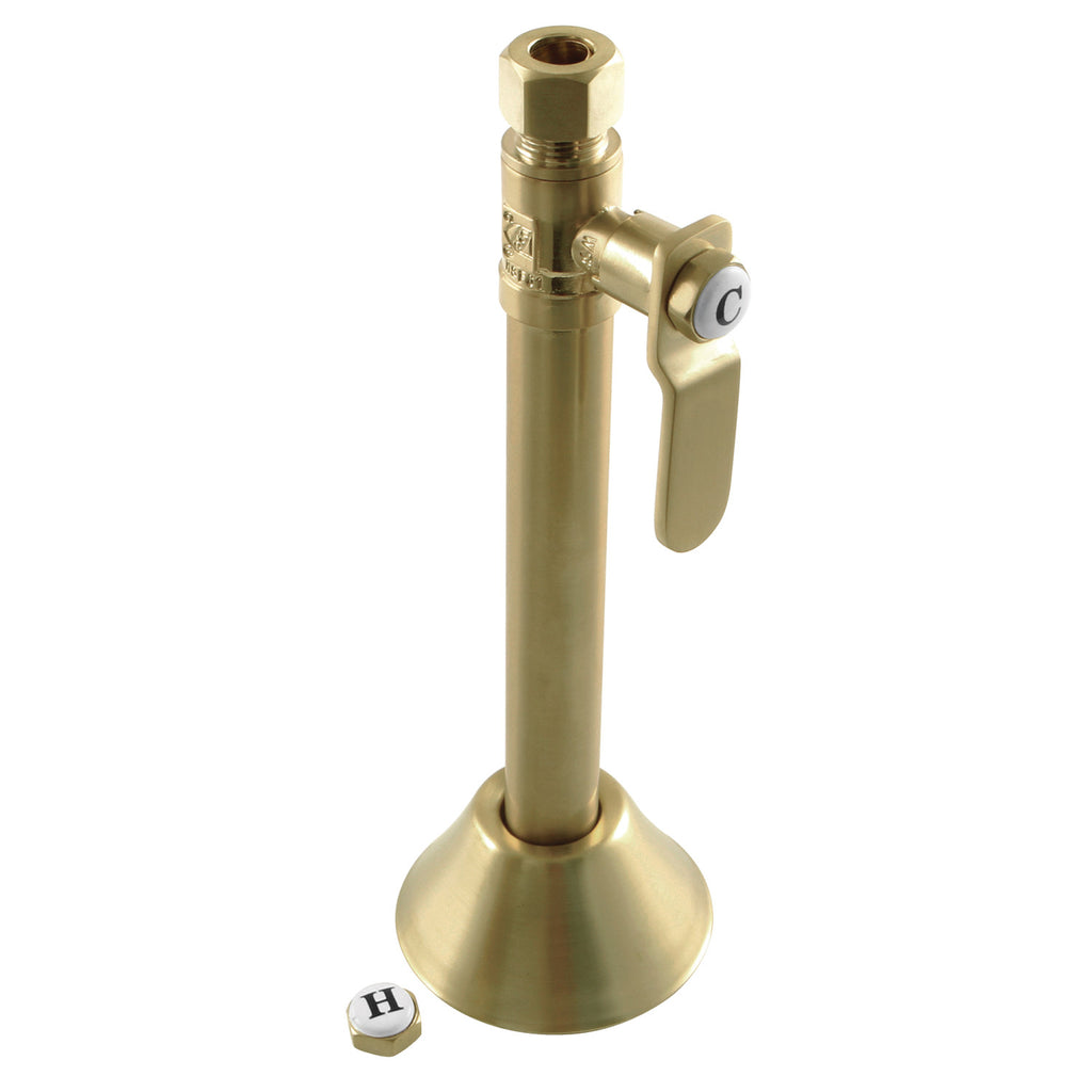 Whitaker 1/2-Inch Sweat x 3/8-Inch O.D. Comp Straight Shut-Off Valve with 5-Inch Extension