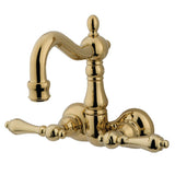 Vintage Two-Handle 2-Hole Tub Wall Mount Clawfoot Tub Faucet