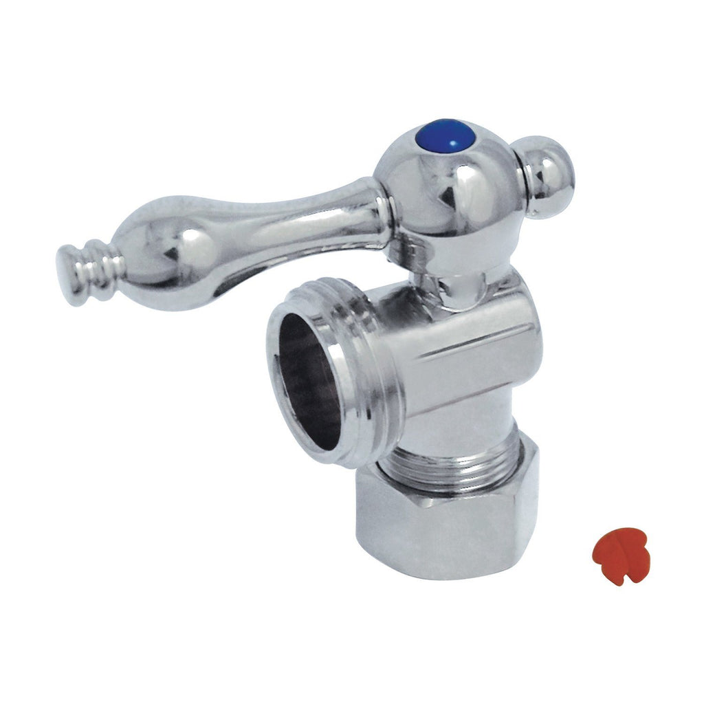 Vintage 5/8-Inch O.D. Comp x 3/4-Inch Hose Thread Quarter-Turn Angle Shut-Off Valve