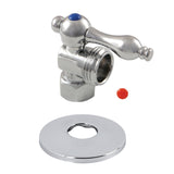 1/2-Inch FIP x 3/4-Inch Hose Thread Quarter-Turn Angle Shut-Off Valve with Flange