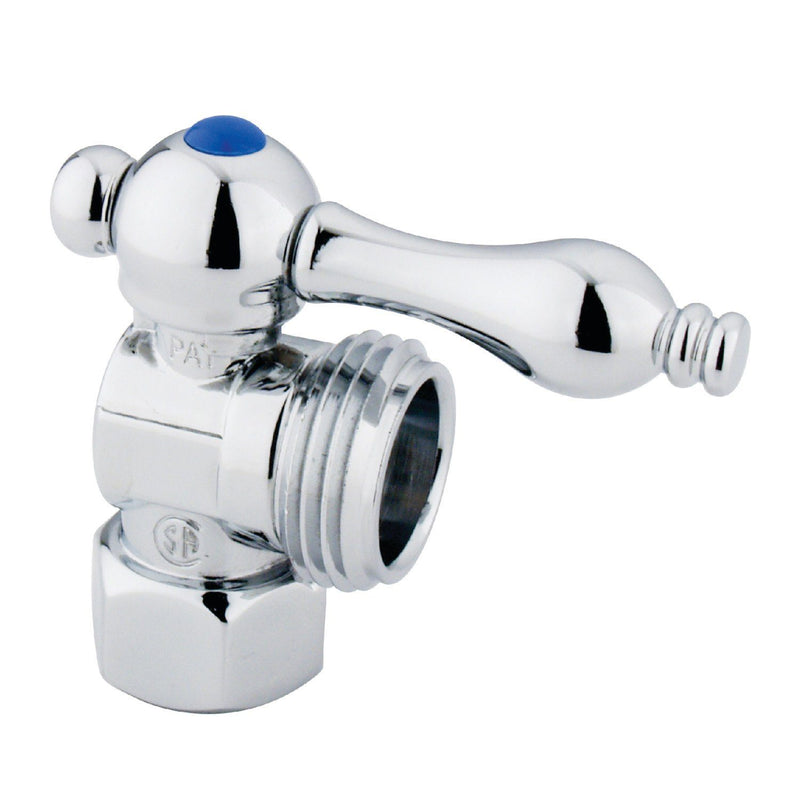 Vintage 1/2-Inch FIP x 3/4-Inch Hose Thread Quarter-Turn Angle Shut-Off Valve, for Washing Machine