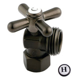 Vintage 1/2-Inch FIP x 3/4-Inch Hose Thread Quarter-Turn Angle Shut-Off Valve, for Washing Machine