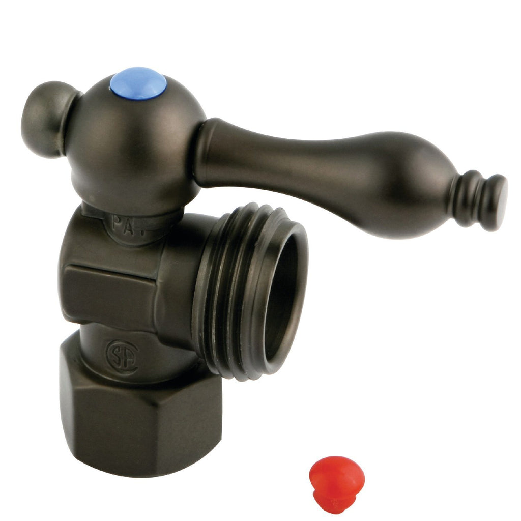 Vintage 1/2-Inch FIP x 3/4-Inch Hose Thread Quarter-Turn Angle Shut-Off Valve, for Washing Machine