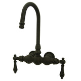 Vintage Two-Handle 2-Hole Tub Wall Mount Clawfoot Tub Faucet