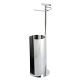 Continental Freestanding Toilet Paper Holder with Roll Storage and Phone Stand