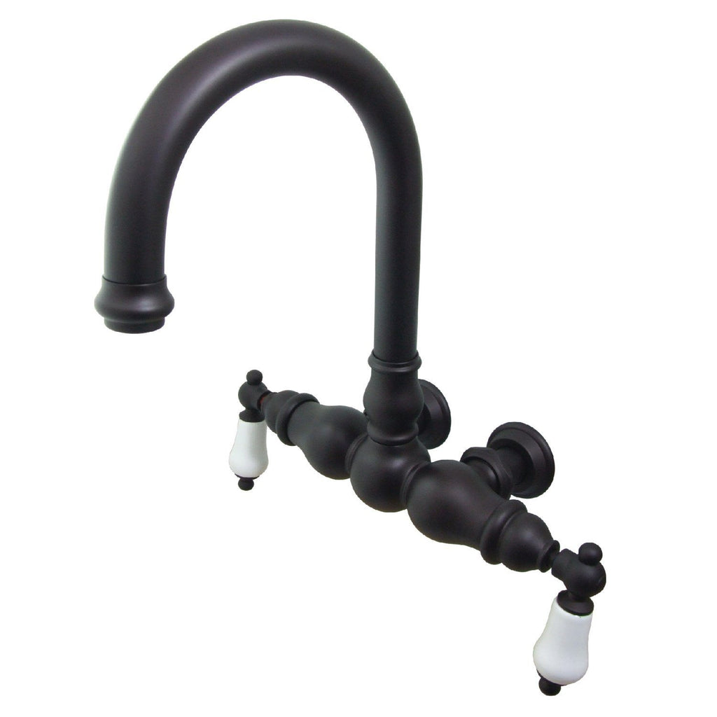 Vintage Two-Handle 2-Hole Tub Wall Mount Clawfoot Tub Faucet