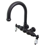 Vintage Two-Handle 2-Hole Tub Wall Mount Clawfoot Tub Faucet