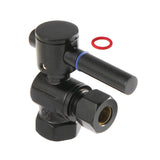 Concord 3/8-Inch FIP x 3/8-Inch O.D. Comp Quarter-Turn Angle Shut-Off Valve