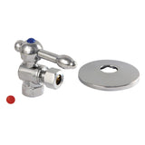 3/8-Inch FIP x 3/8-Inch O.D. Comp Quarter-Turn Angle Shut-Off Valve with Flange