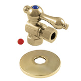 3/8-Inch FIP x 3/8-Inch O.D. Comp Quarter-Turn Angle Shut-Off Valve with Flange