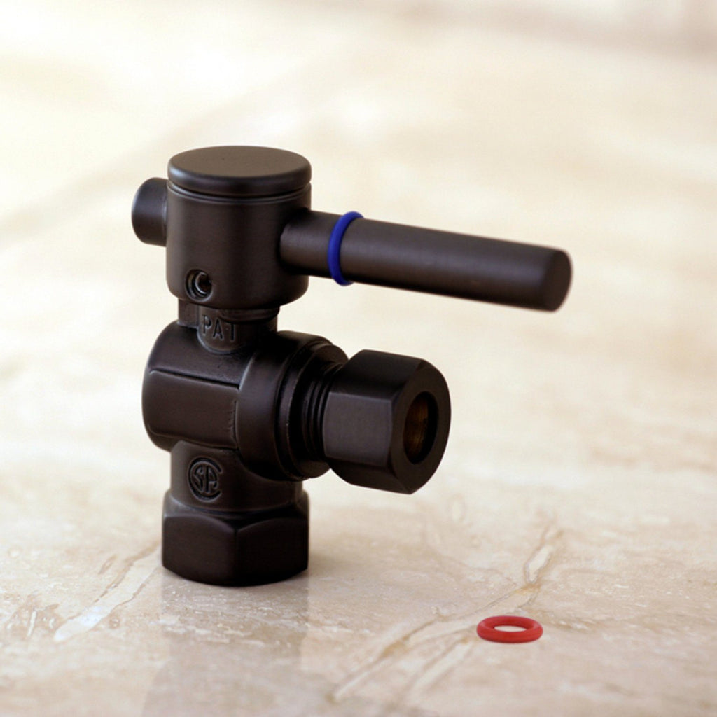 Concord 3/8-Inch FIP x 3/8-Inch O.D. Comp Quarter-Turn Angle Shut-Off Valve